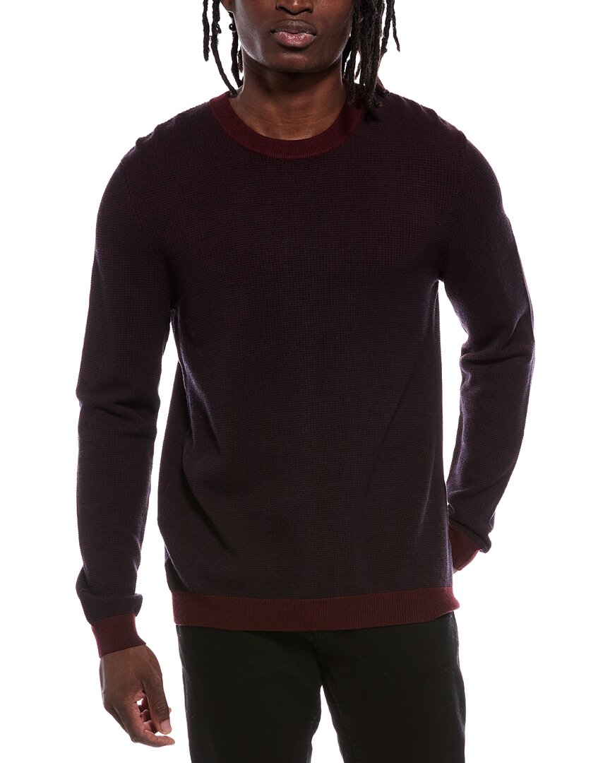 Autumn Cashmere Birdseye Crewneck Sweater In Burgundy
