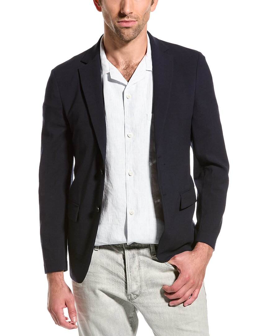 Theory Chambers Virgin Wool-blend Twill Suit Jacket In Blue
