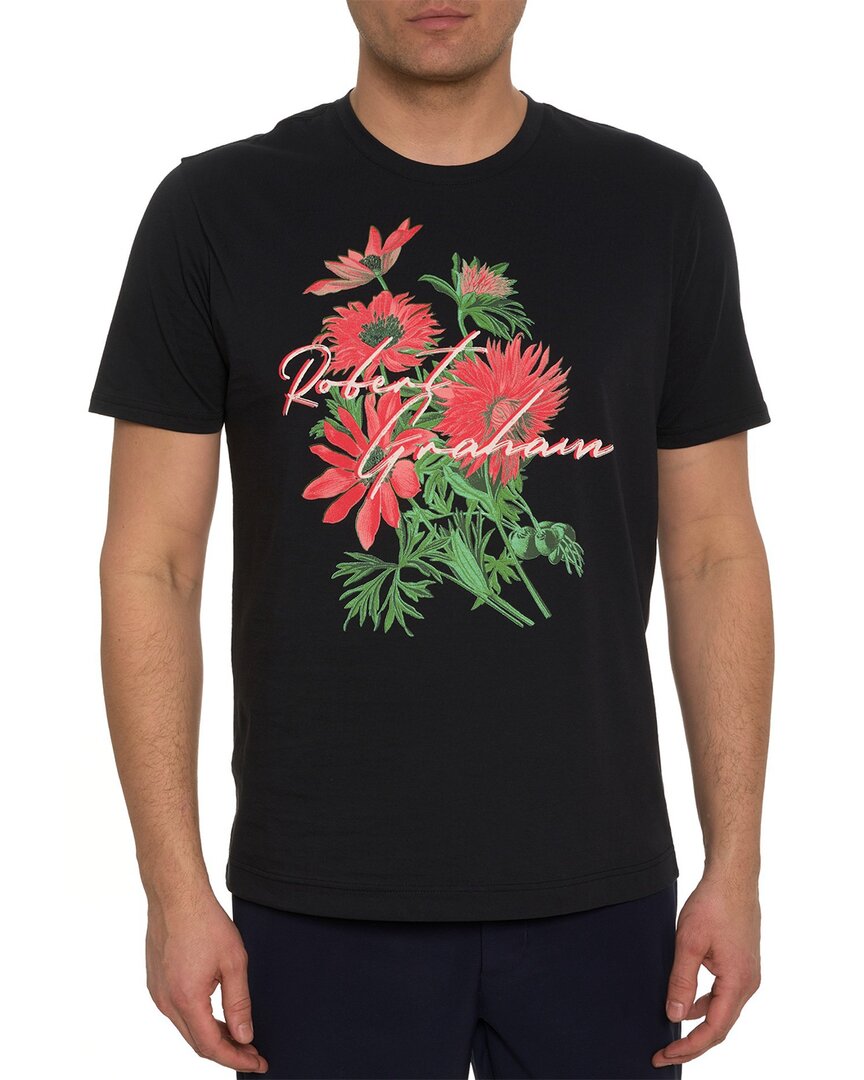Shop Robert Graham Floral Script Knit Graphic T-shirt