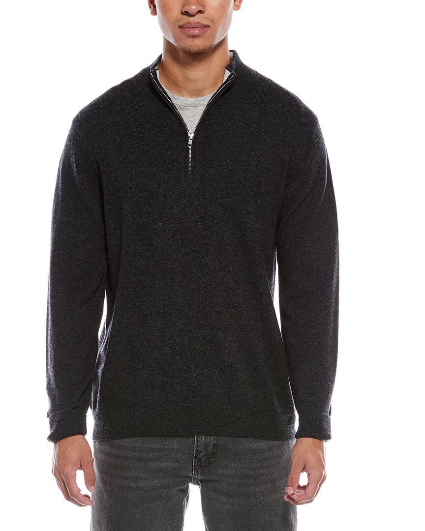 Scott & Scott London Brodie Cashmere Classic Wool & Cashmere-blend 1/4-zip Mock Sweater In Multi