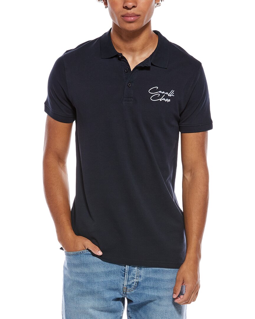 Cavalli Class Polo Shirt In Navy