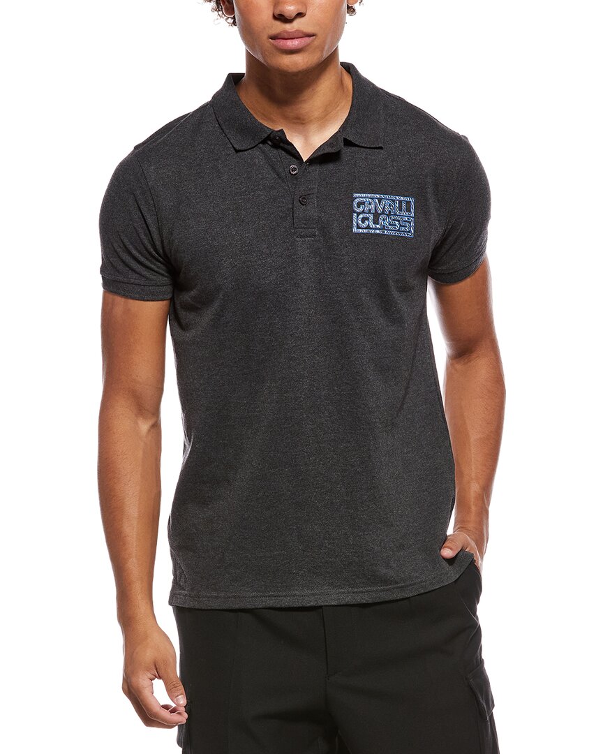 Cavalli Class Polo Shirt In Grey