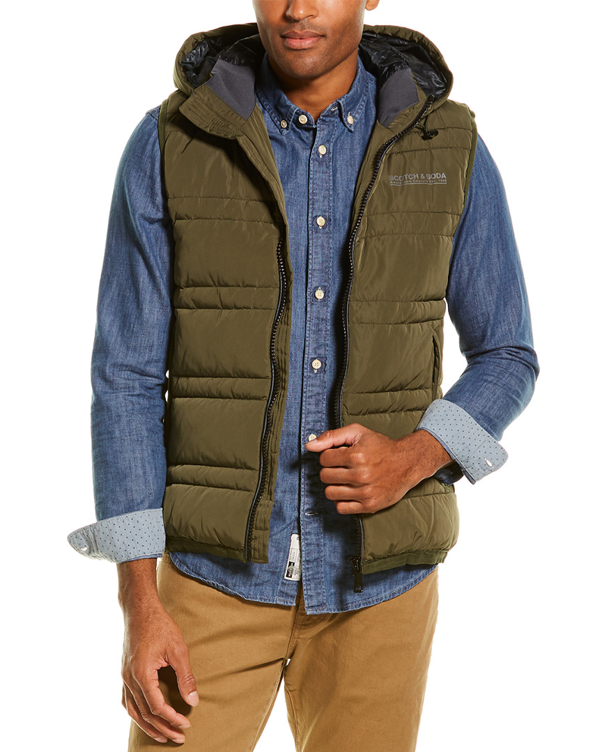 Image of Scotch & Soda Hooded Quilted Vest