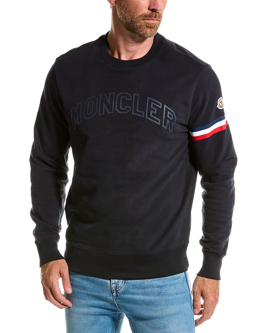 Moncler Logo Crewneck Sweater In Blue