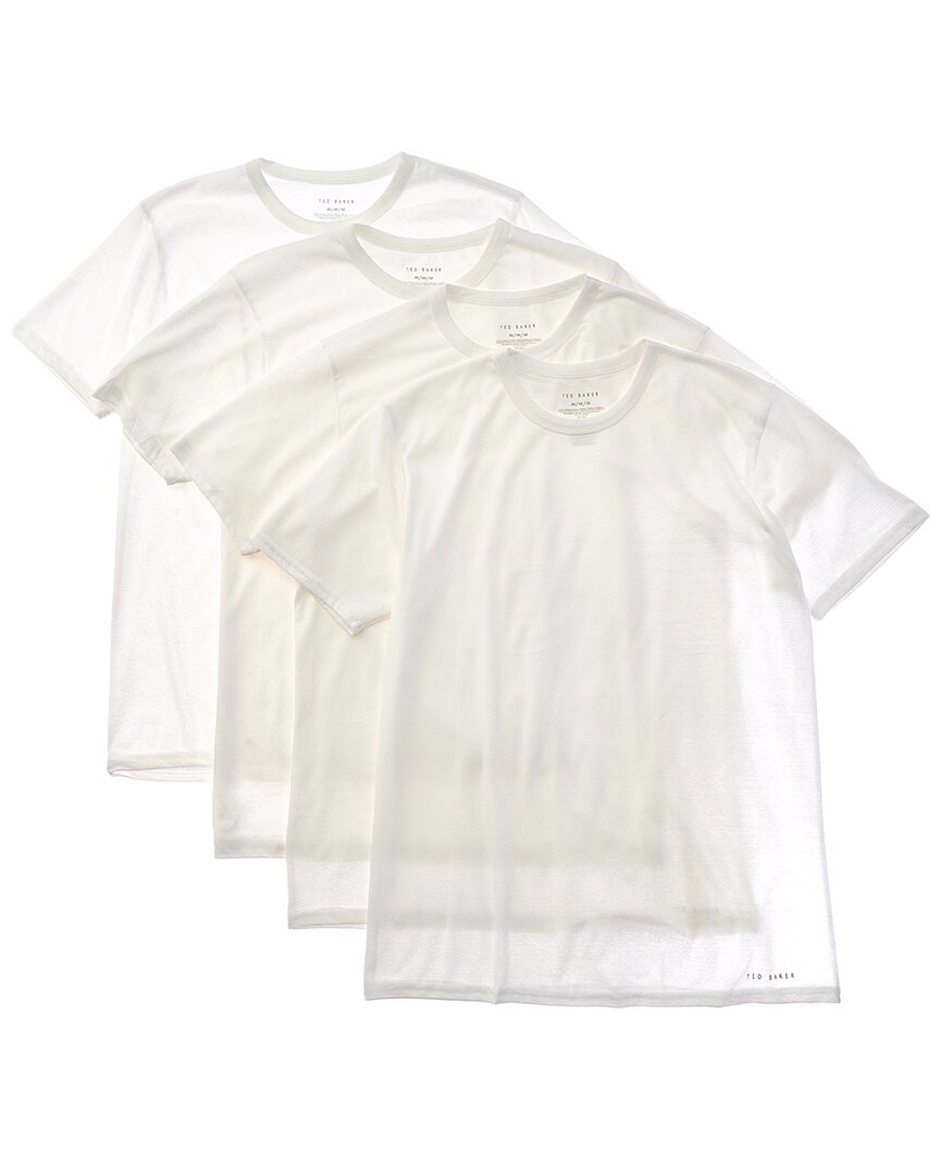Ted Baker Set Of 4 Crewneck T-shirt In White