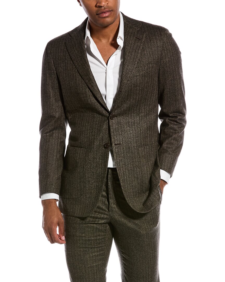 kiton 2pc wool-blend suit