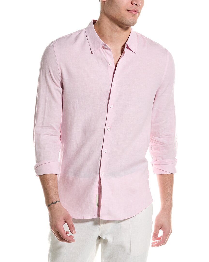 Shop Onia Standard Linen-blend Shirt In Pink