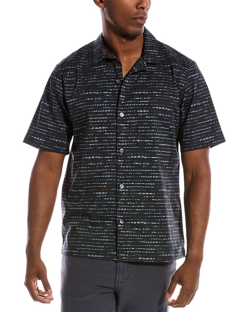 Shop Theory Noll Diffusion Woven Shirt In Black