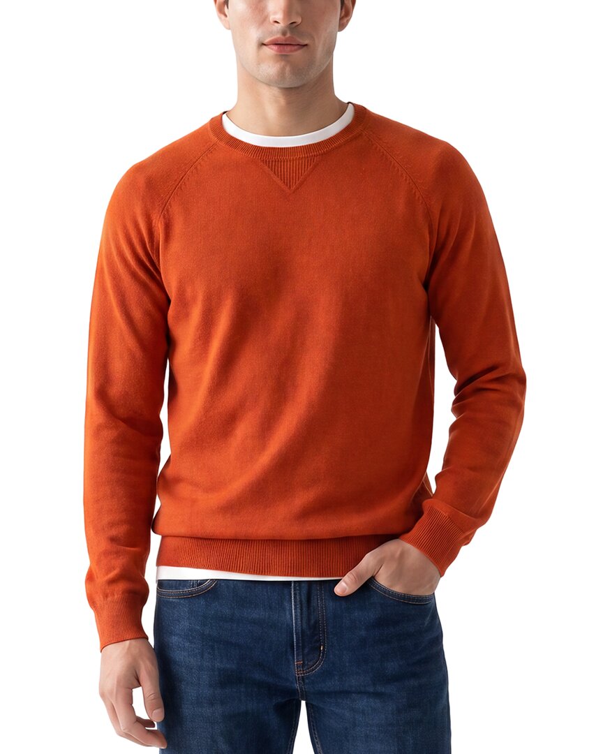 Forte Cashmere 100% Cashmere Crewneck Sweater In Orange