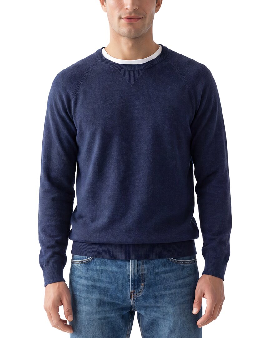 Forte Cashmere 100% Cashmere Crewneck 100% Cashmere Sweater In Blue