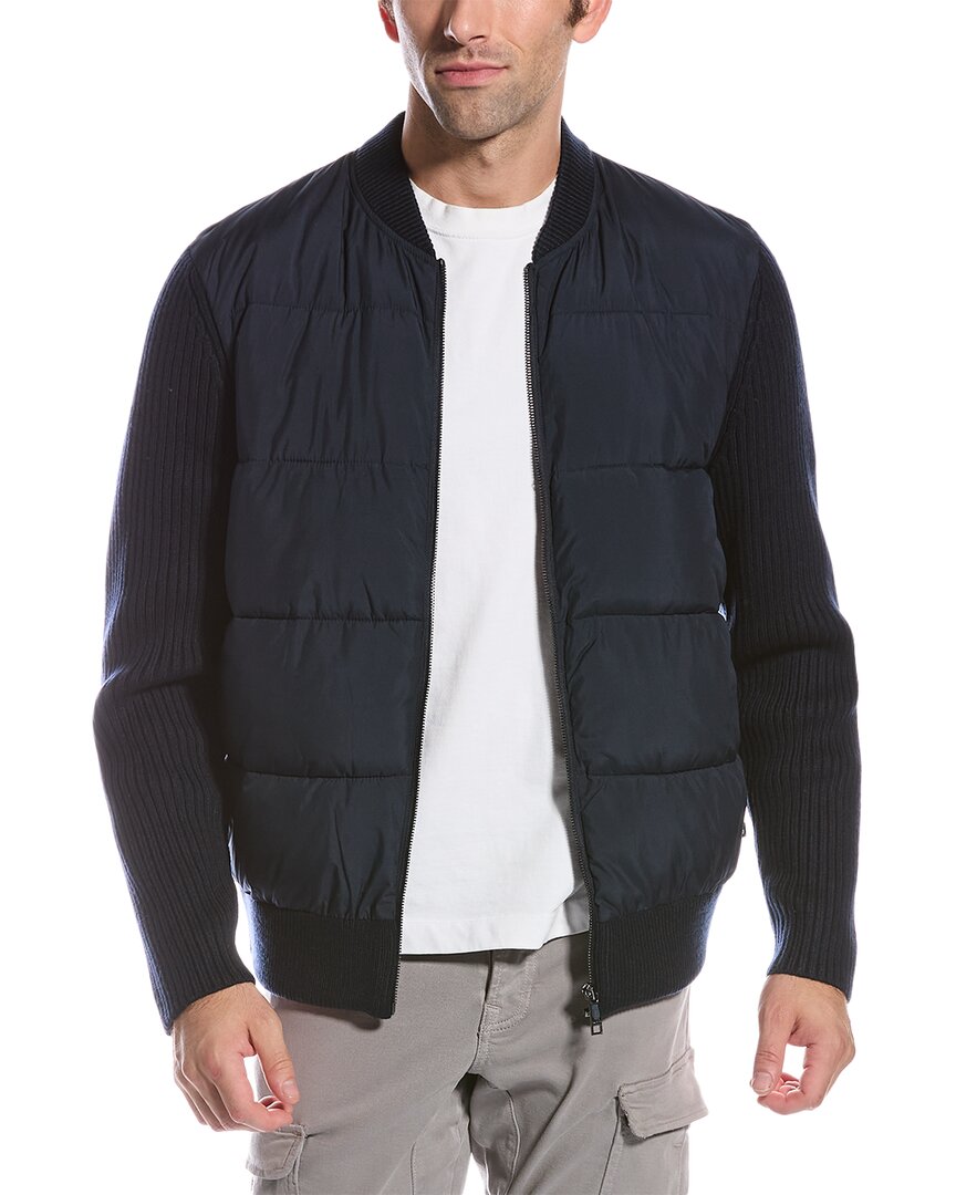 Ted Baker Spores Wadded Jacket In Navy