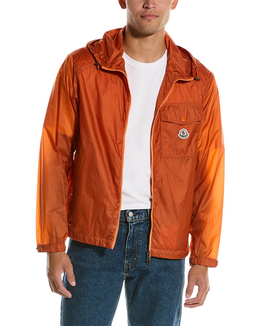 Shop Moncler Windbreaker Jacket In Orange
