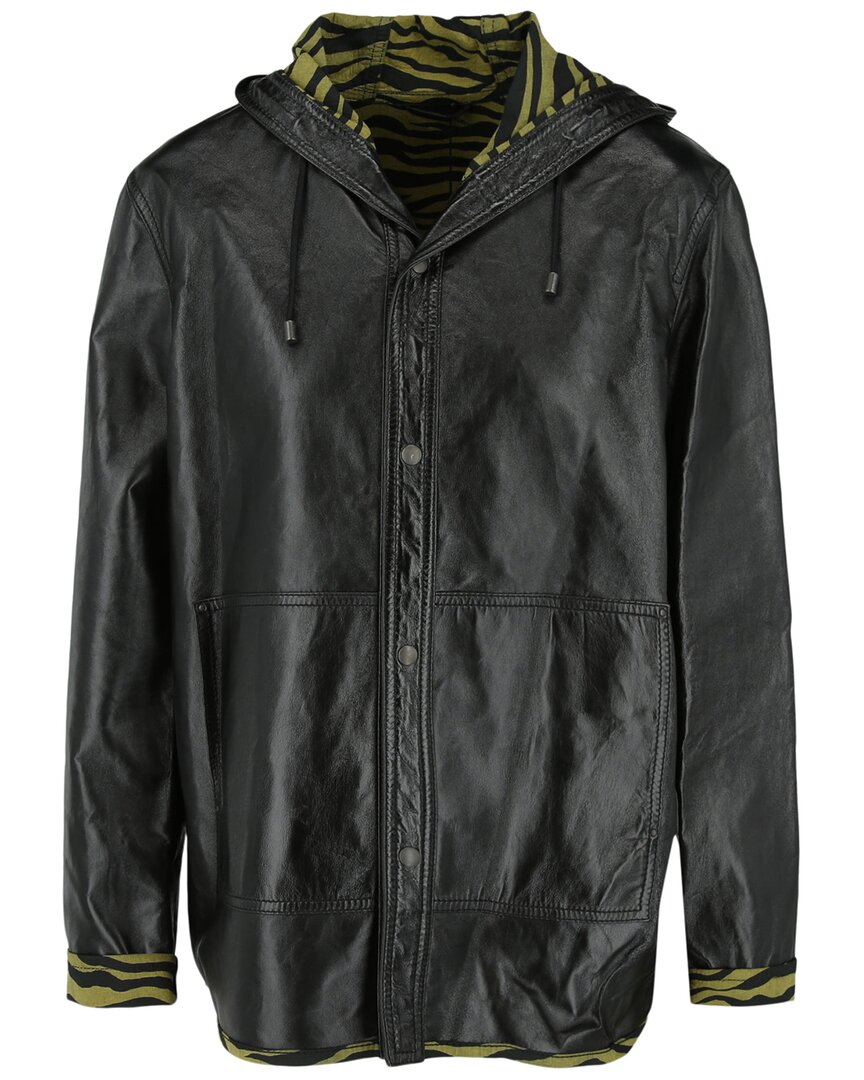 Bottega Veneta Zebra Print Lined Leather Jacket