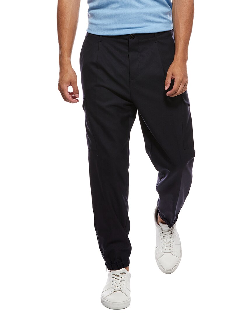 Brunello Cucinelli Wool Cargo Pant In Black