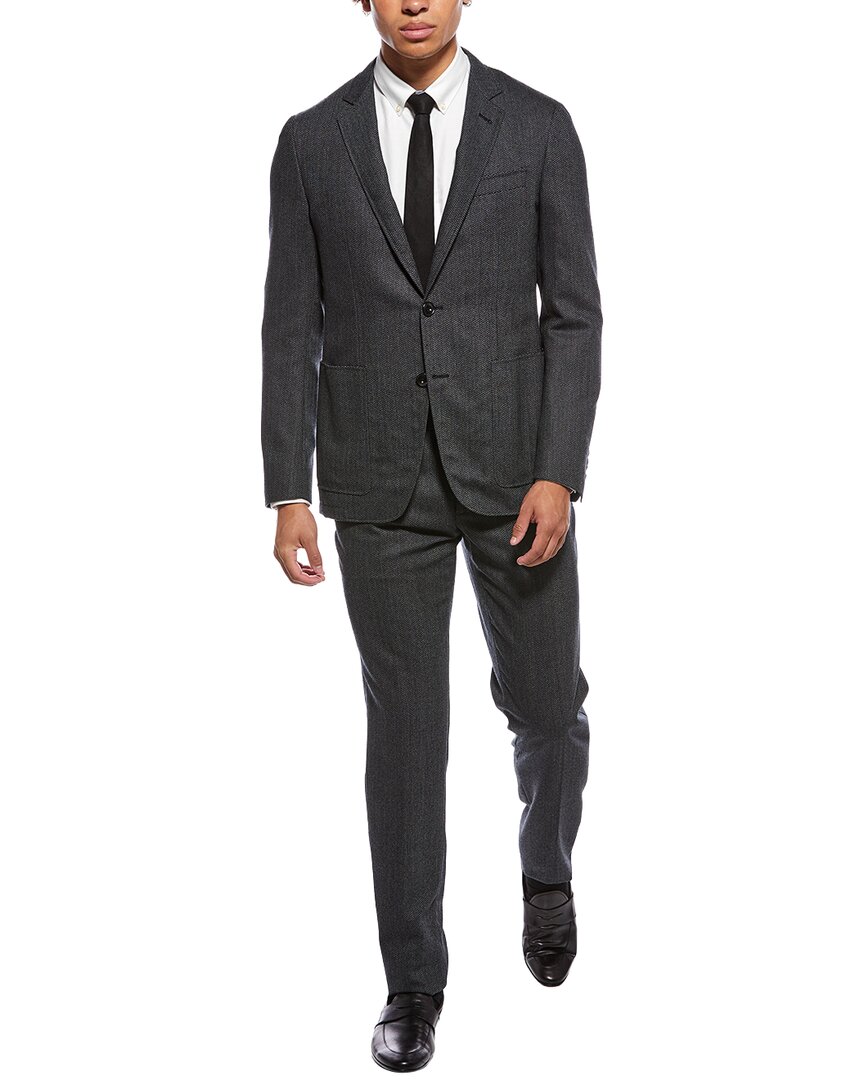 Canali 2pc Wool Suit In Grey