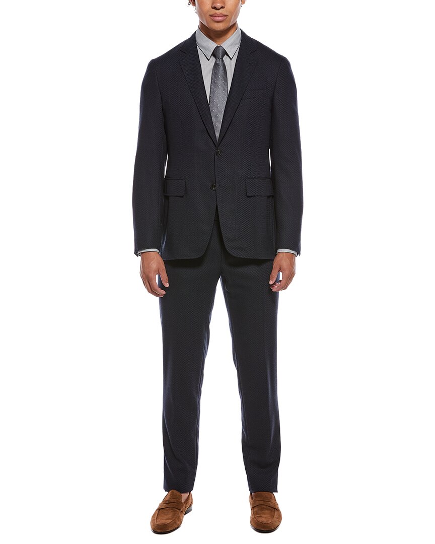 Canali 2pc Wool Suit In Blue