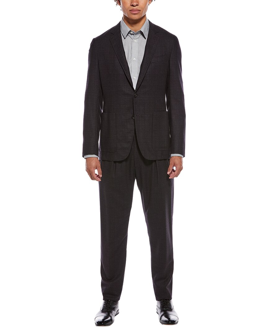 Canali 2pc Wool Suit In Black