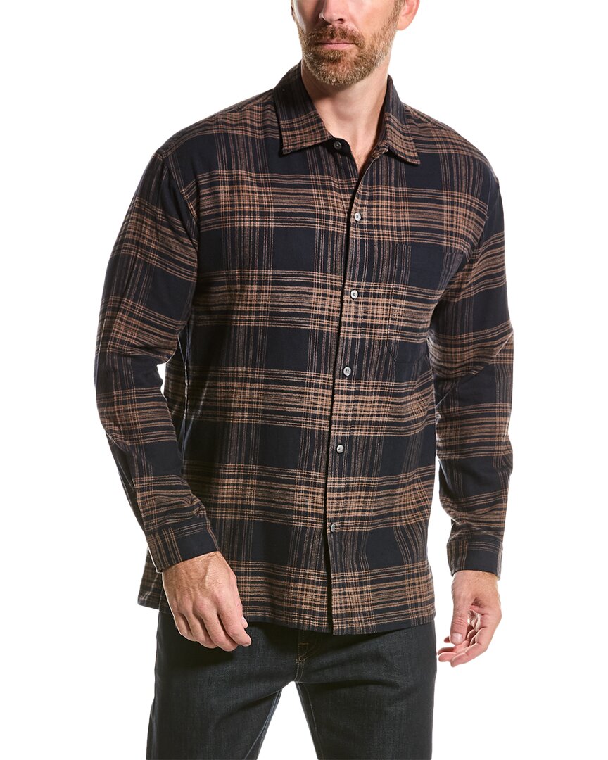 Shop Frame Denim Relaxed Shirt In Brown