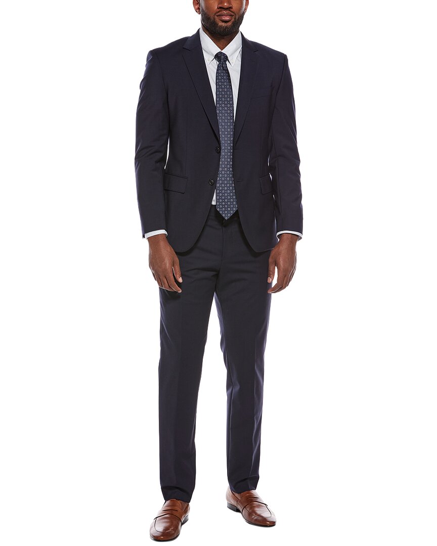 Hugo Boss Boss  2pc Huge Wool-blend Suit In Blue