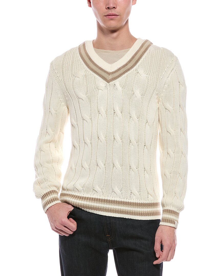 Rag & Bone Tristan Cricket V-neck Sweater In Neutral