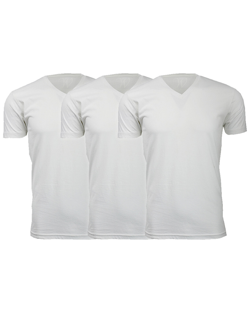 Ethan Williams Set Of 3 Ultra Soft Suede V-neck T-shirt