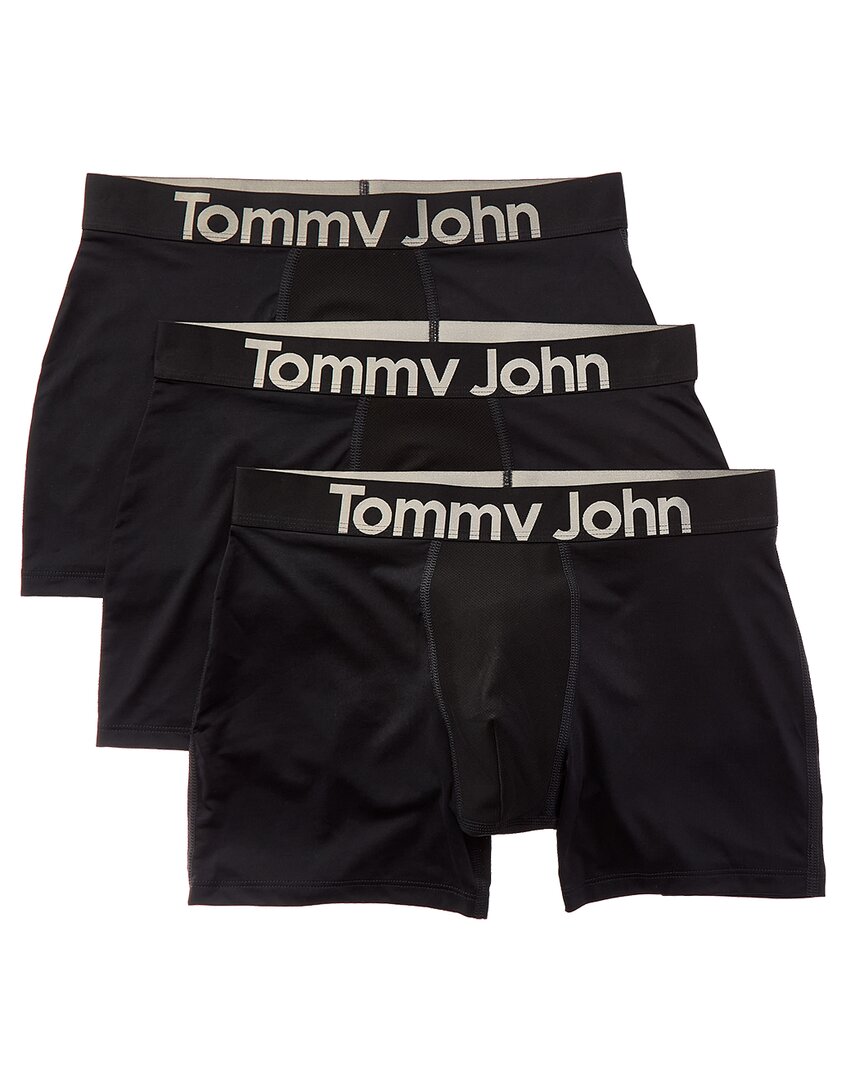 Tommy John Set Of 3 360 Sport Micro 4in Boxer Brief In Black