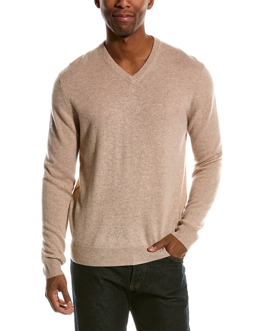 Shop Magaschoni Tipped Cashmere Sweater In Tan