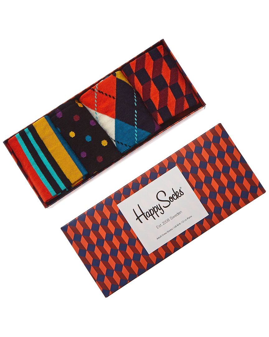 para Hombre Pack de 4 Happy Socks Holiday Big Dot Gift Box Calcetines