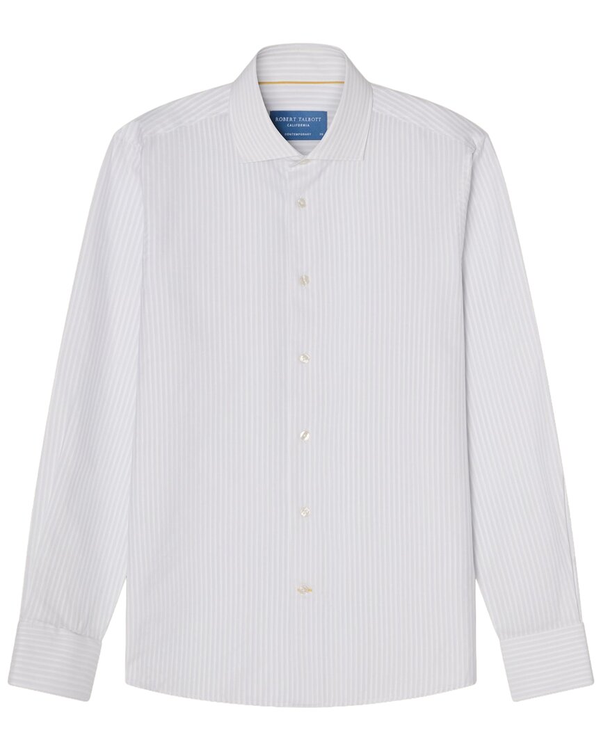 Robert Talbott Reynolds Dobby Stripe Shirt In 224-pale Gray