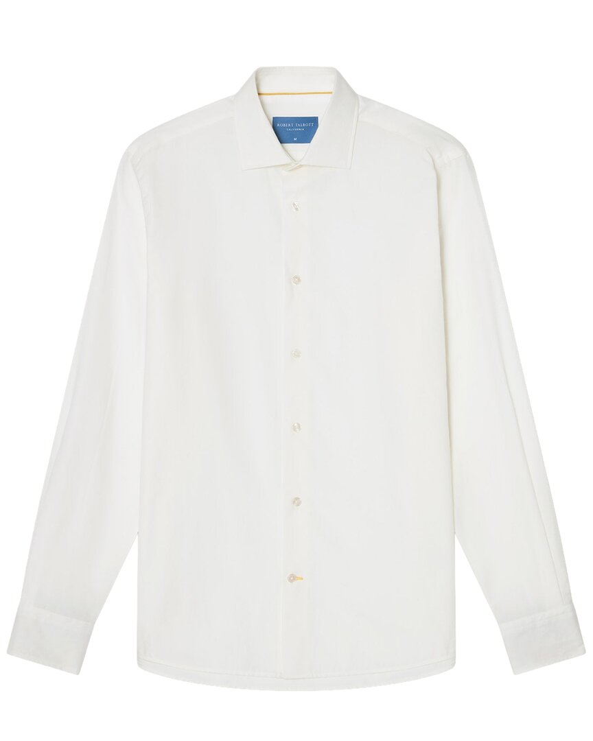 Robert Talbott Reynolds Ultra Light Weight Brushed Shirt In White