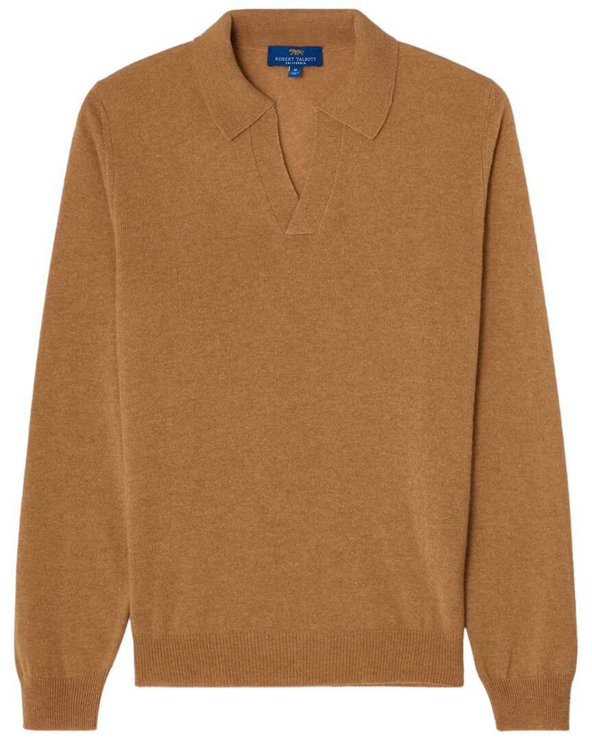 Robert Talbott 100% Cashmere Parsons Johnny Collar Sweater