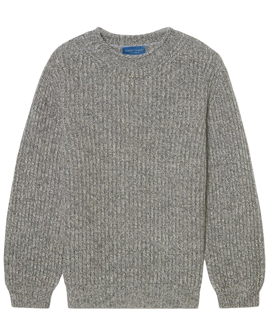 Robert Talbott Cashmere Spencer Rollneck Sweater In 747-flax Melange