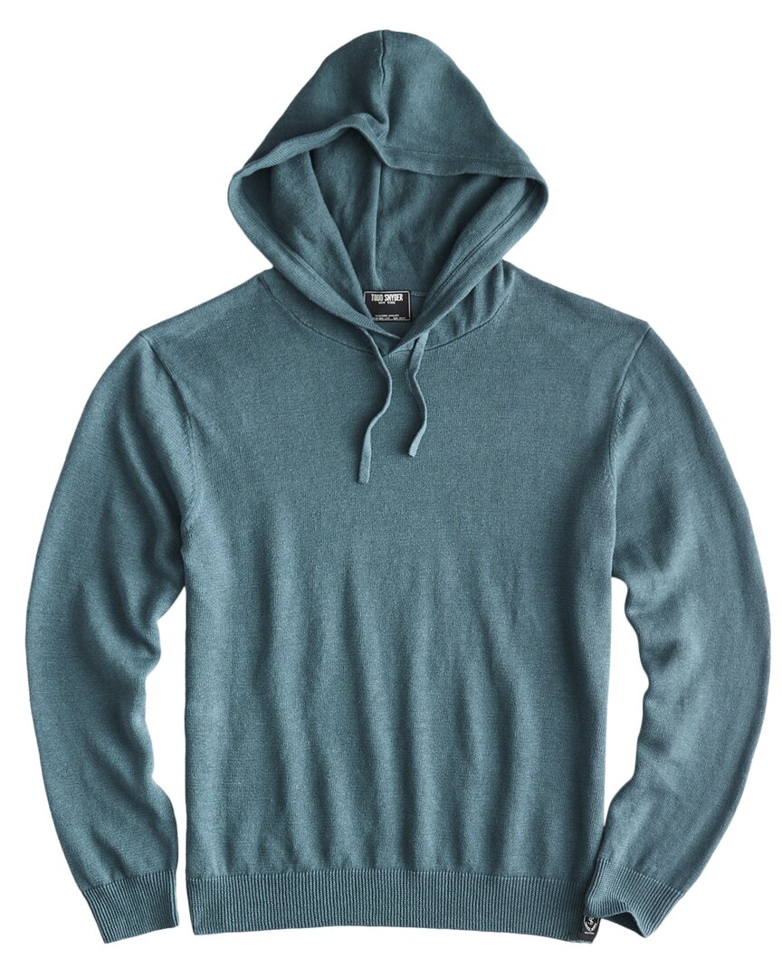 Todd Snyder Linen-blend Hooded Sweatshirt In Green