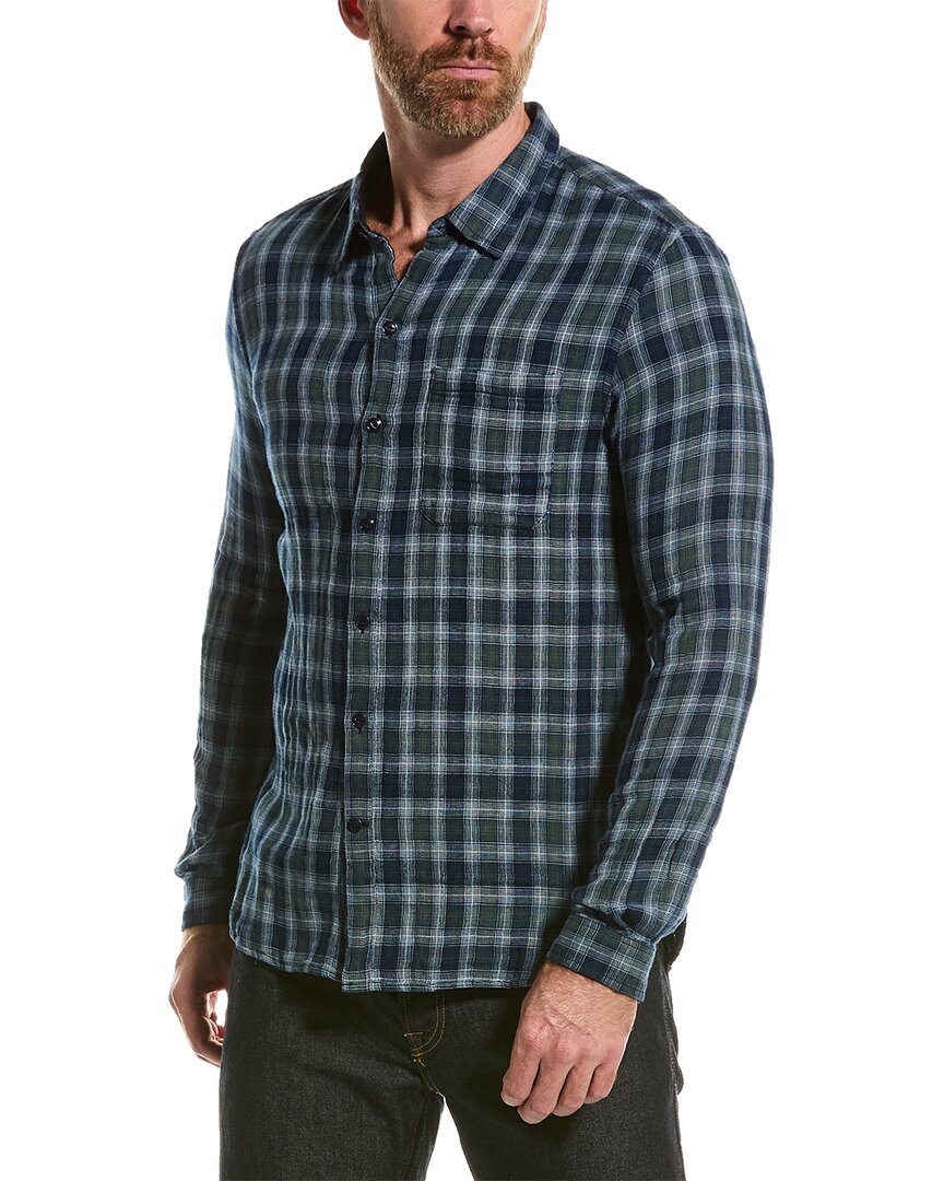 Shop John Varvatos Star U.s.a. Reversible Shirt In Blue