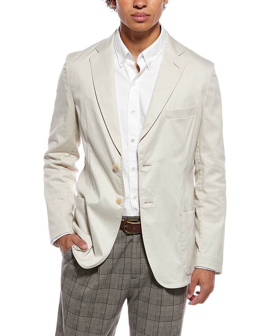 Brioni Deconstructed Blazer In Brown