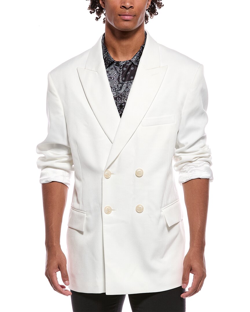 Rta Double Breasted Suit Jacket In Animal Print