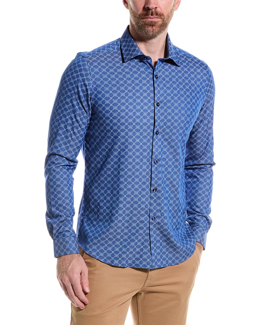 Shop Paisley & Gray Samuel Slim Fit Shirt In Blue