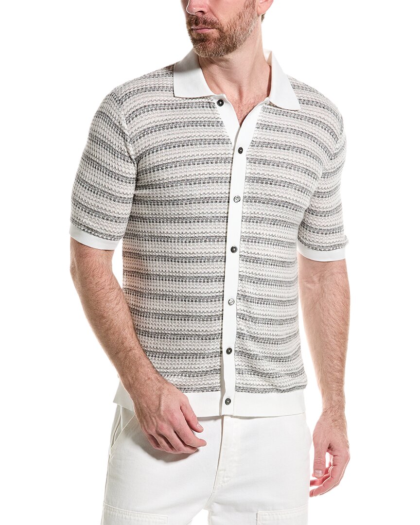 Shop Paisley & Gray Waffle Knit Slim Fit Shirt In Grey