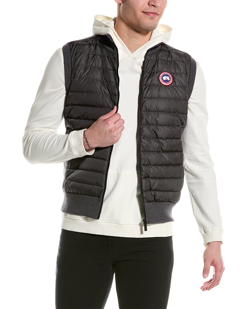 Canada Goose Wool Down Front Vest In Grey