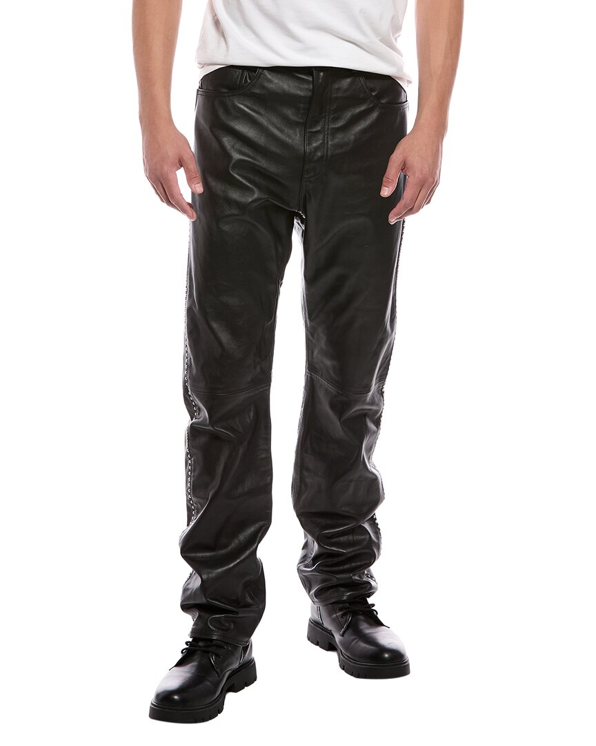 Blk Dnm Leather Pant In Black