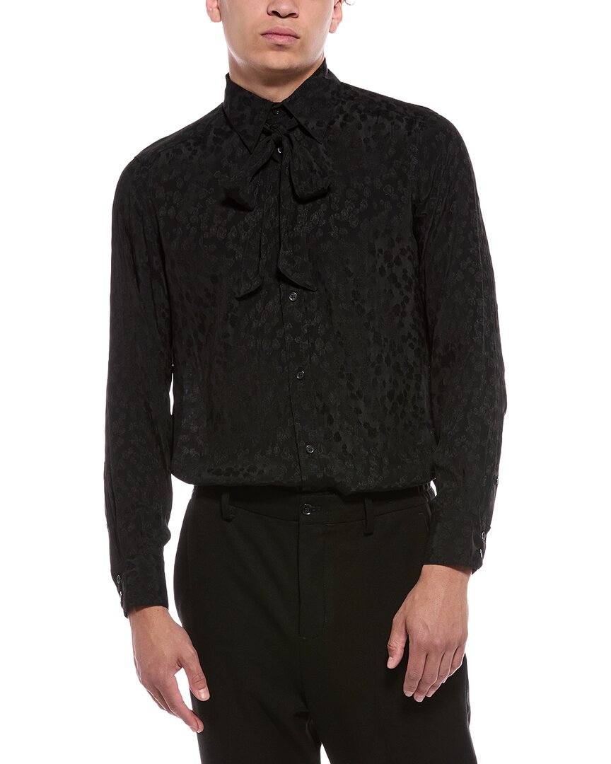 Blk Dnm Silk-blend Shirt In Black