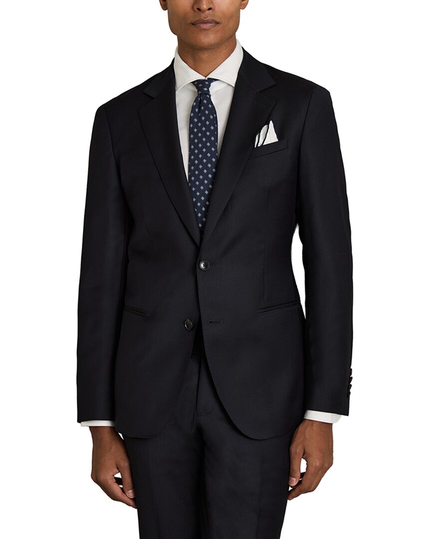 Reiss Aspire Notch Plain Wool Formal Jacket In Blue