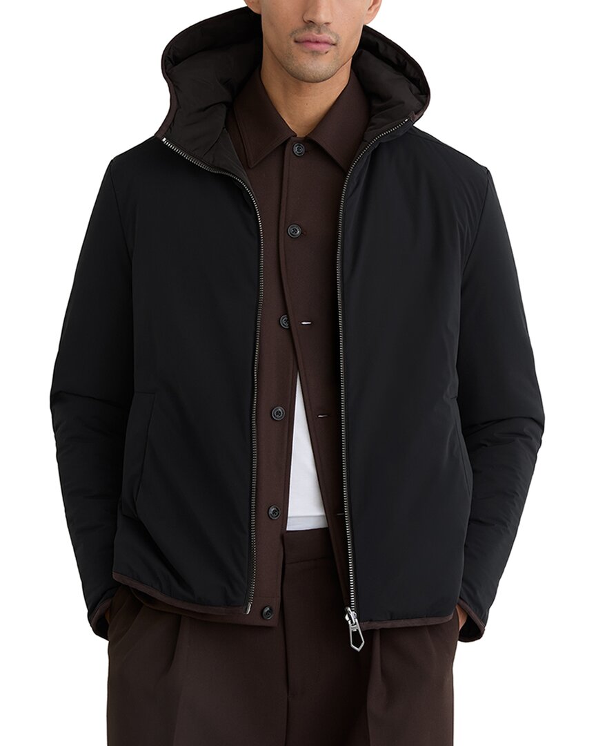 Reiss Devonay Reversible Wad Casual Jacket In Navy/brown