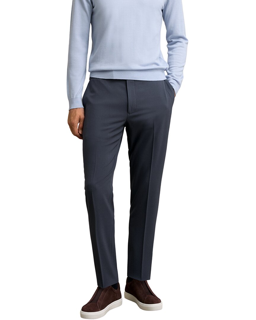 Reiss Found Drawcord Waist Slim Trouser In Airforce Blue
