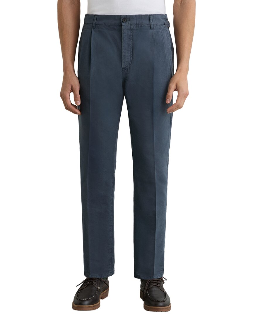 Reiss Pablo Side Adjuster Linen-blend Trouser In Airforce Blue