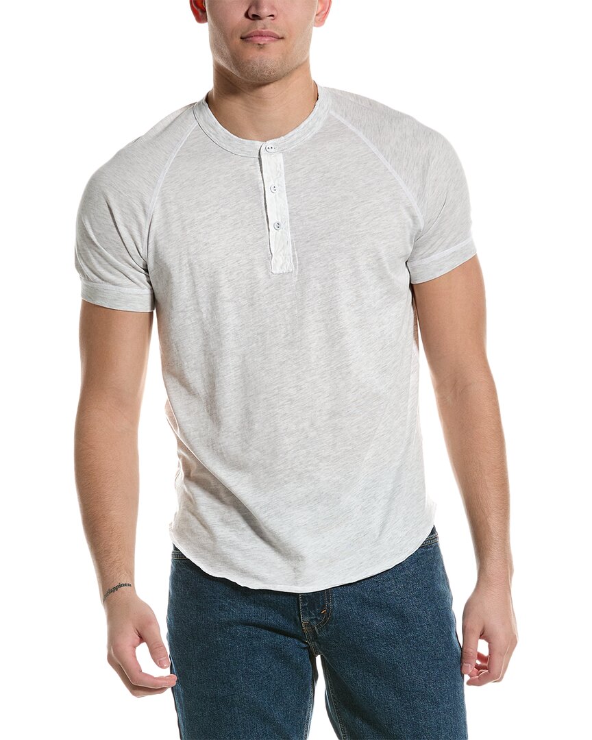 Shop Save Khaki United Henley Shirt In Grey