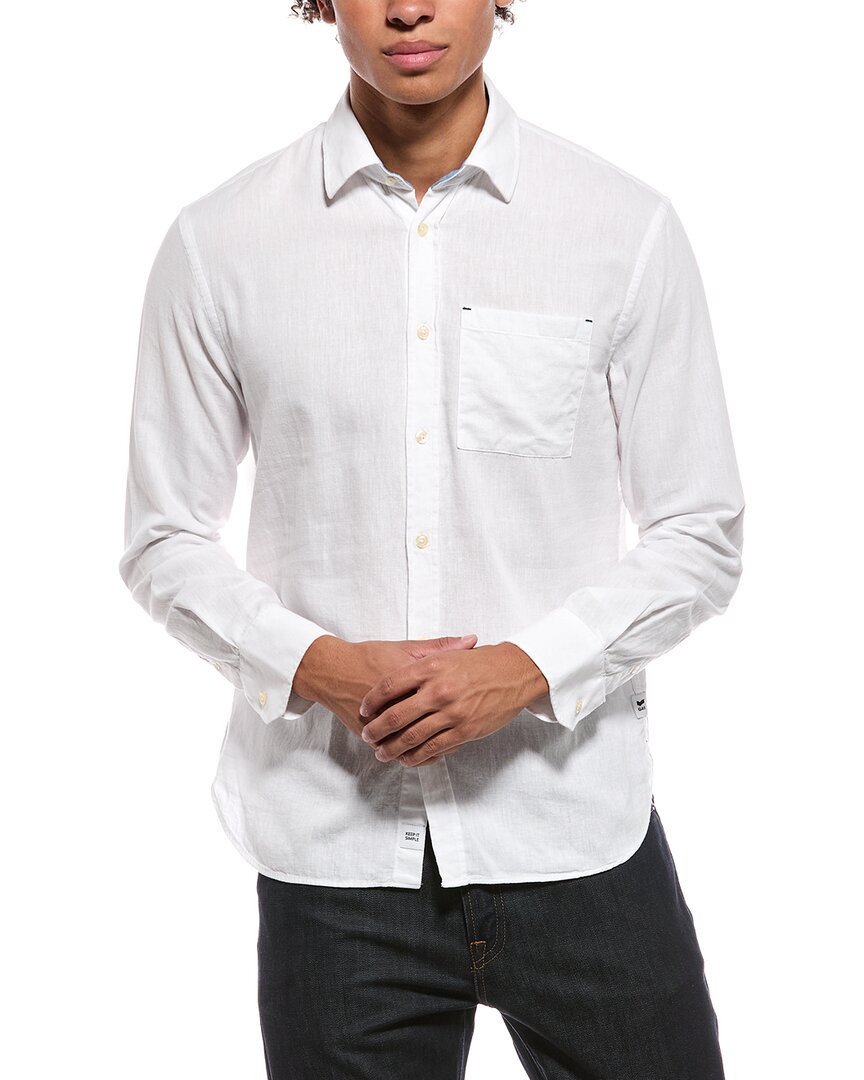 Gas Linen-blend Shirt In White