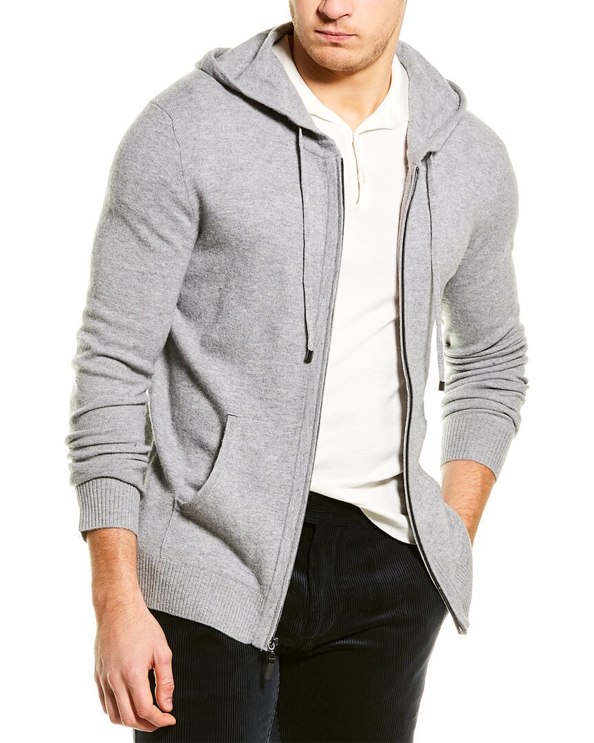 Image of Qi Cashmere Full Zip Wool & Cashmere-Blend Hoodie