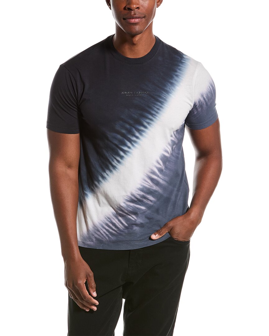 Shop Armani Exchange Regular Fit T-shirt In Blue