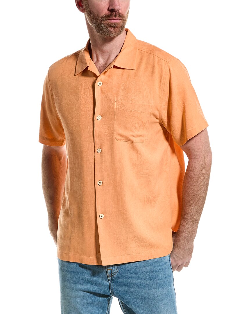 Tommy Bahama Tropic Isles Silk Camp Shirt In Orange